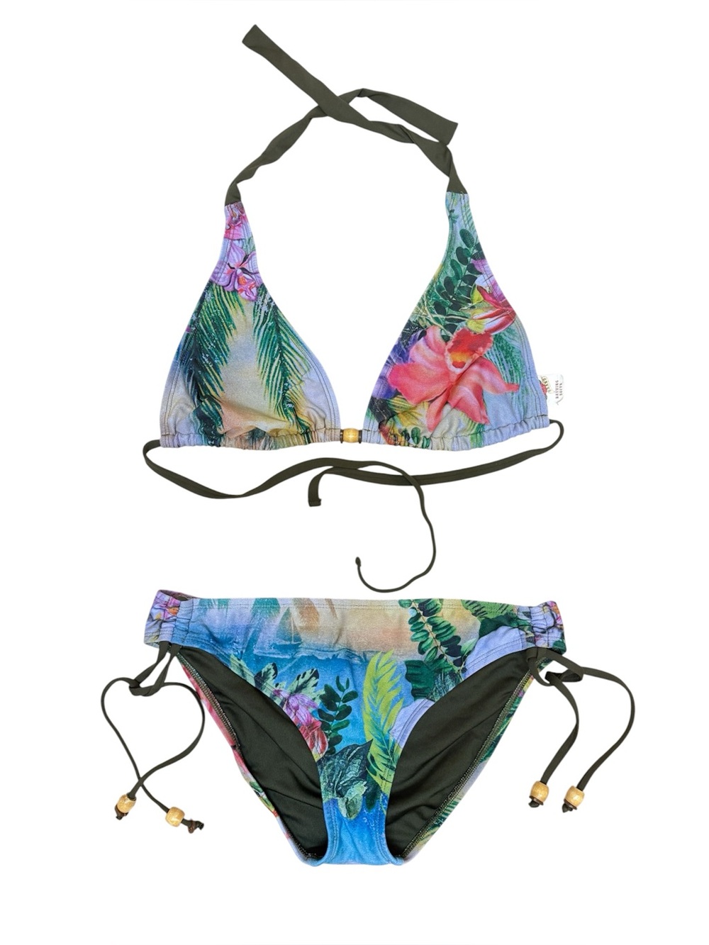 Lucky Brand Tropical Print Bikini D Cup